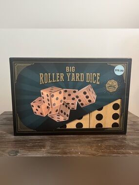 NWT Big Roller Yard Dice - Wood Finish